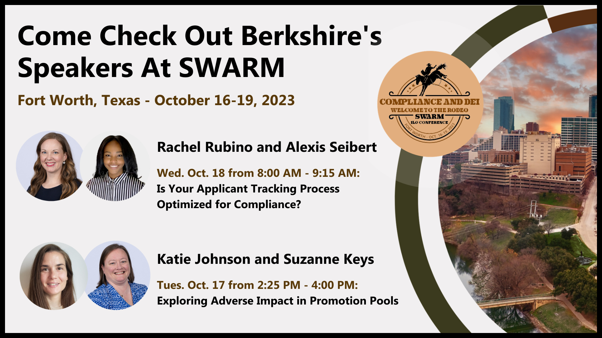 Berkshire Speakers at SWARM 2023