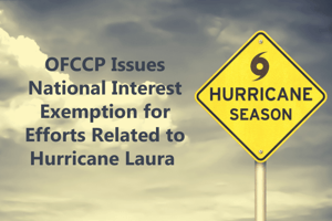 OFCCP Issues National Interest Exemption for Efforts Related to Hurricane Laura